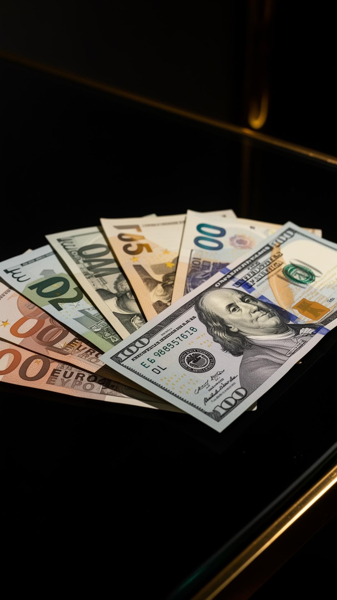 Foreign currency for exchange at Monex1 Vancouver